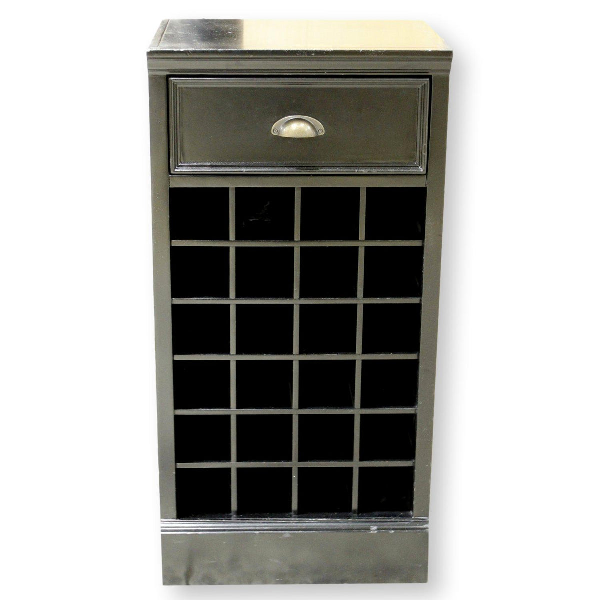 Black Wine Rack w/Drawer