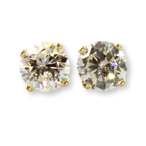 1.00ctw Diamond 14K Yellow Gold Stud Earrings