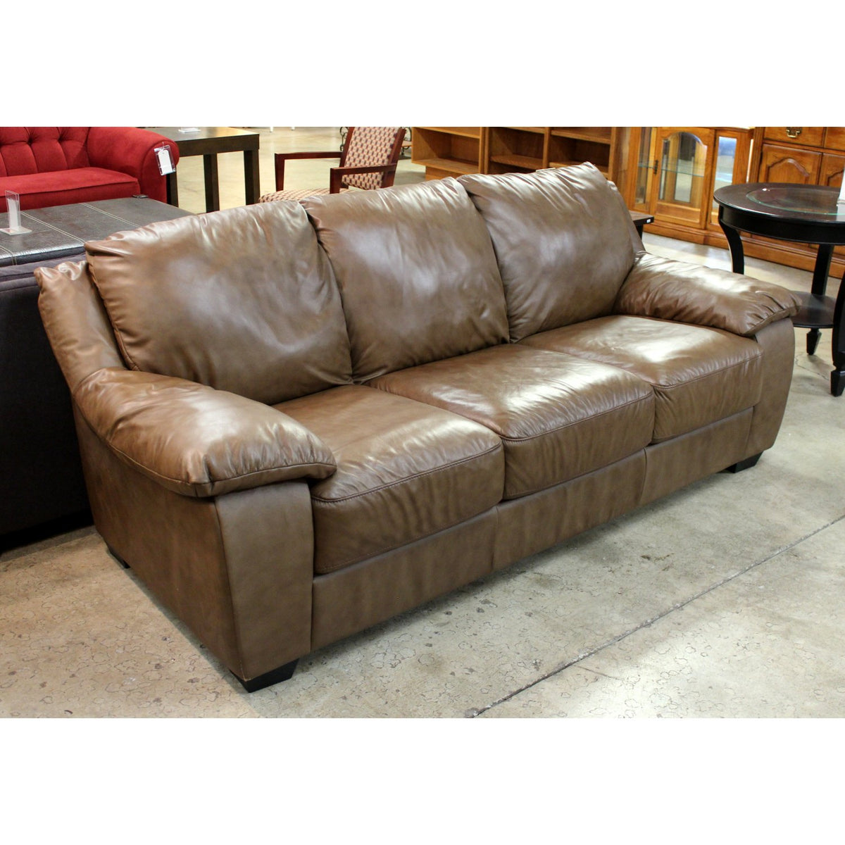 Italsofa Brown Leather Sofa