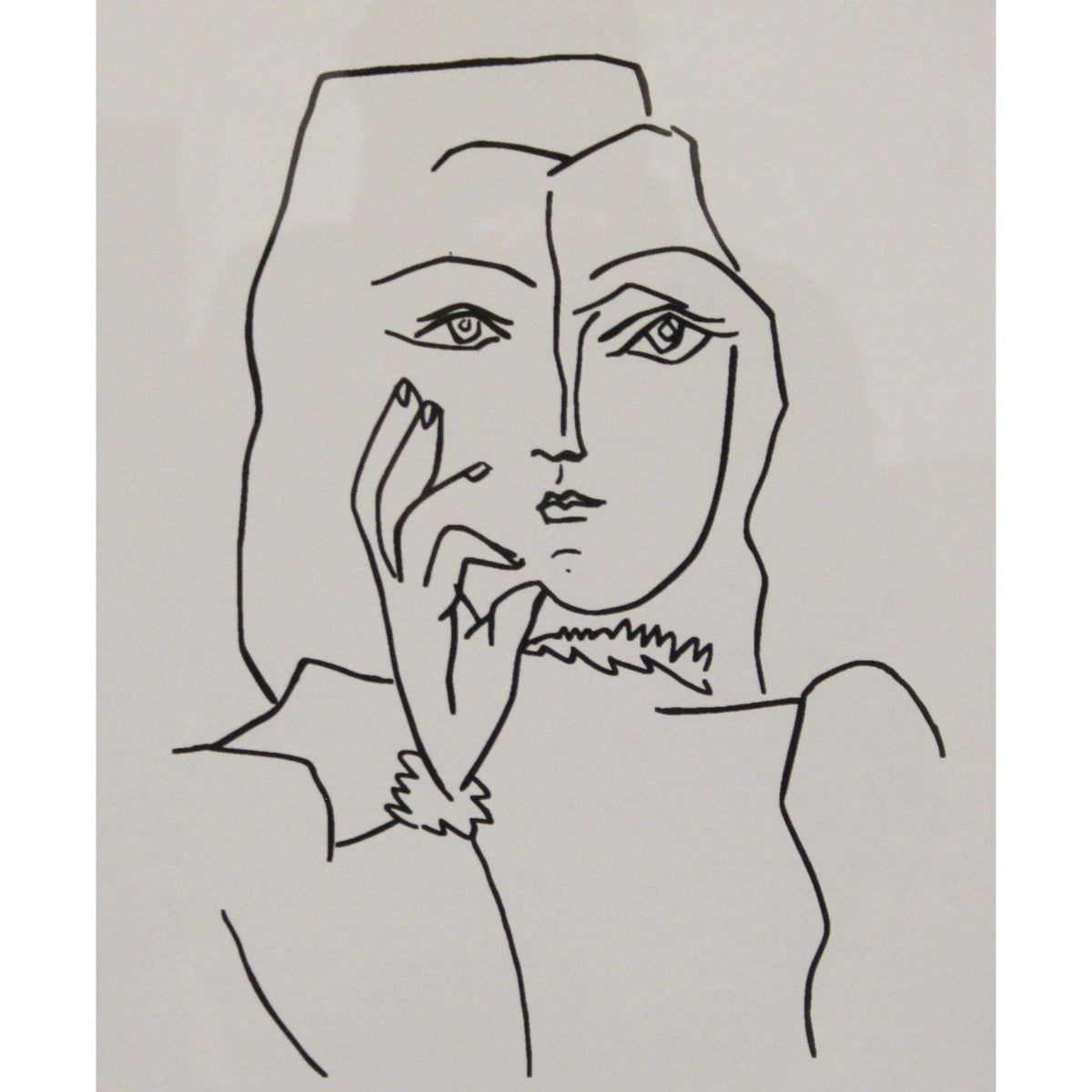 Gallery Framed Art Print 'Dora Maar accoudee et pensive' By Pablo Picasso