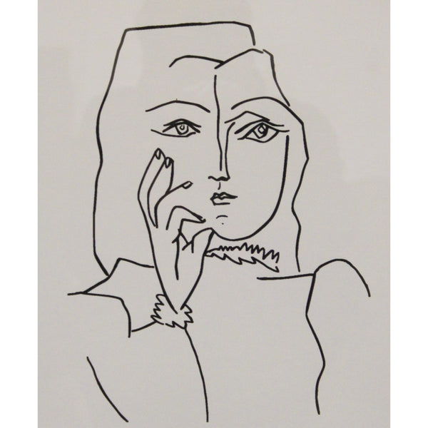 Gallery Framed Art Print 'Dora Maar accoudee et pensive' By Pablo Picasso