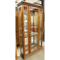 Oak & Etched Glass Curio Cabinet