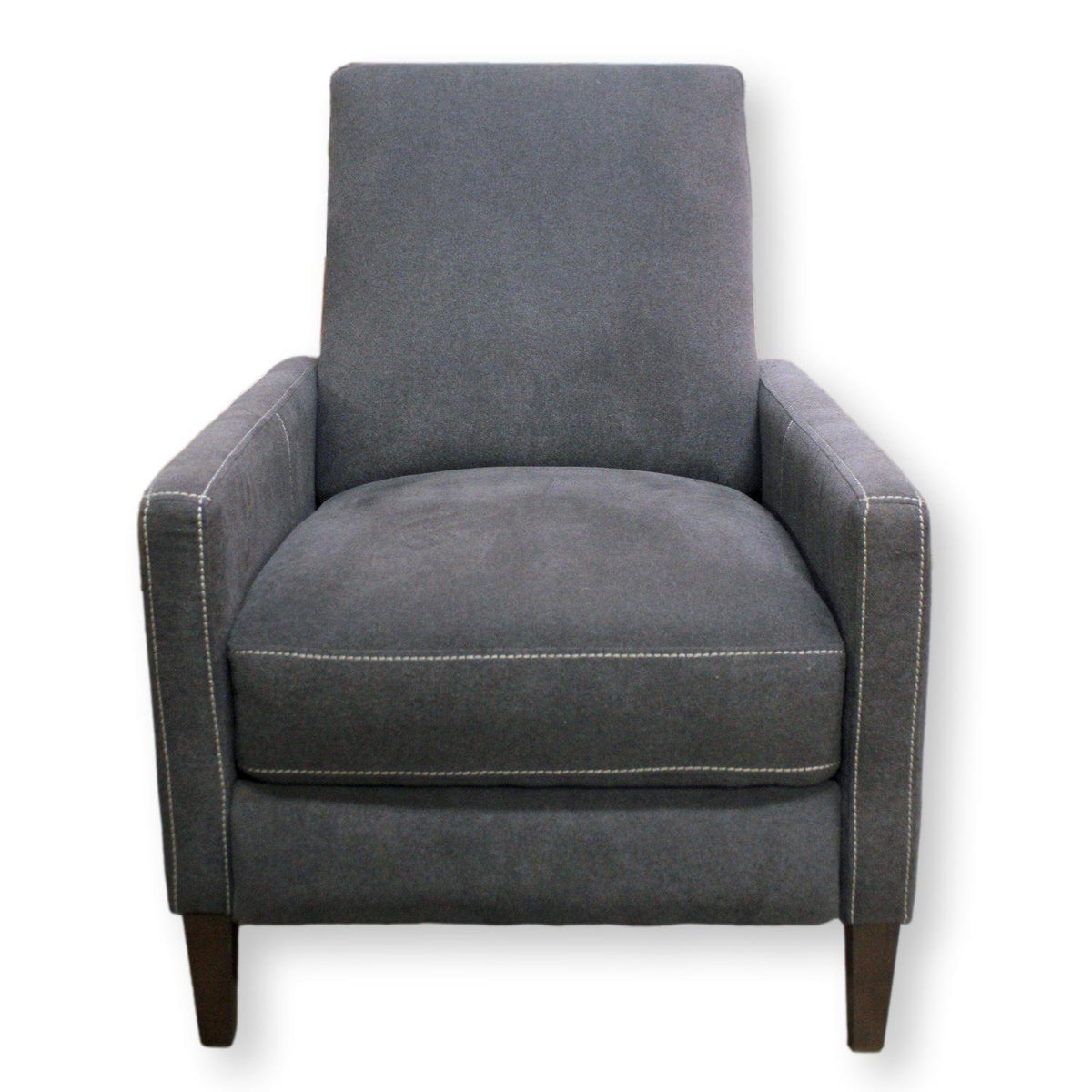 West Elm Slate Gray Pushback Recliner