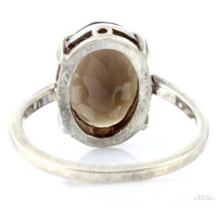 Scottish 5.08ct Cairngorm Brown Quartz Sterling Silver Ring