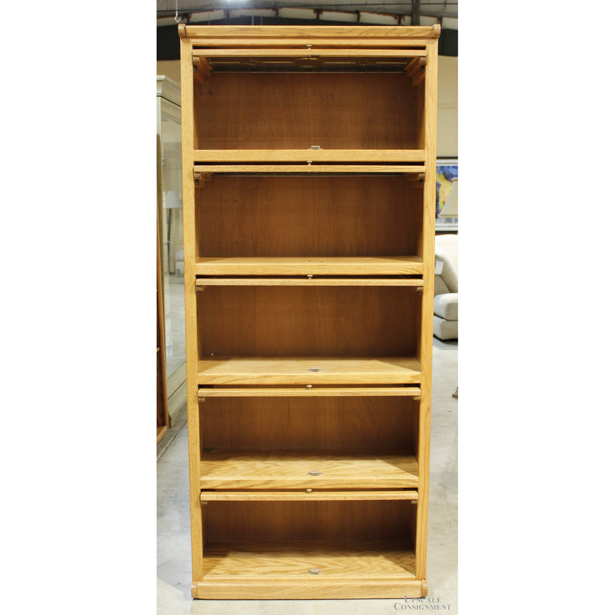 The Oak Barrel 5 Tier Barrister Bookcase