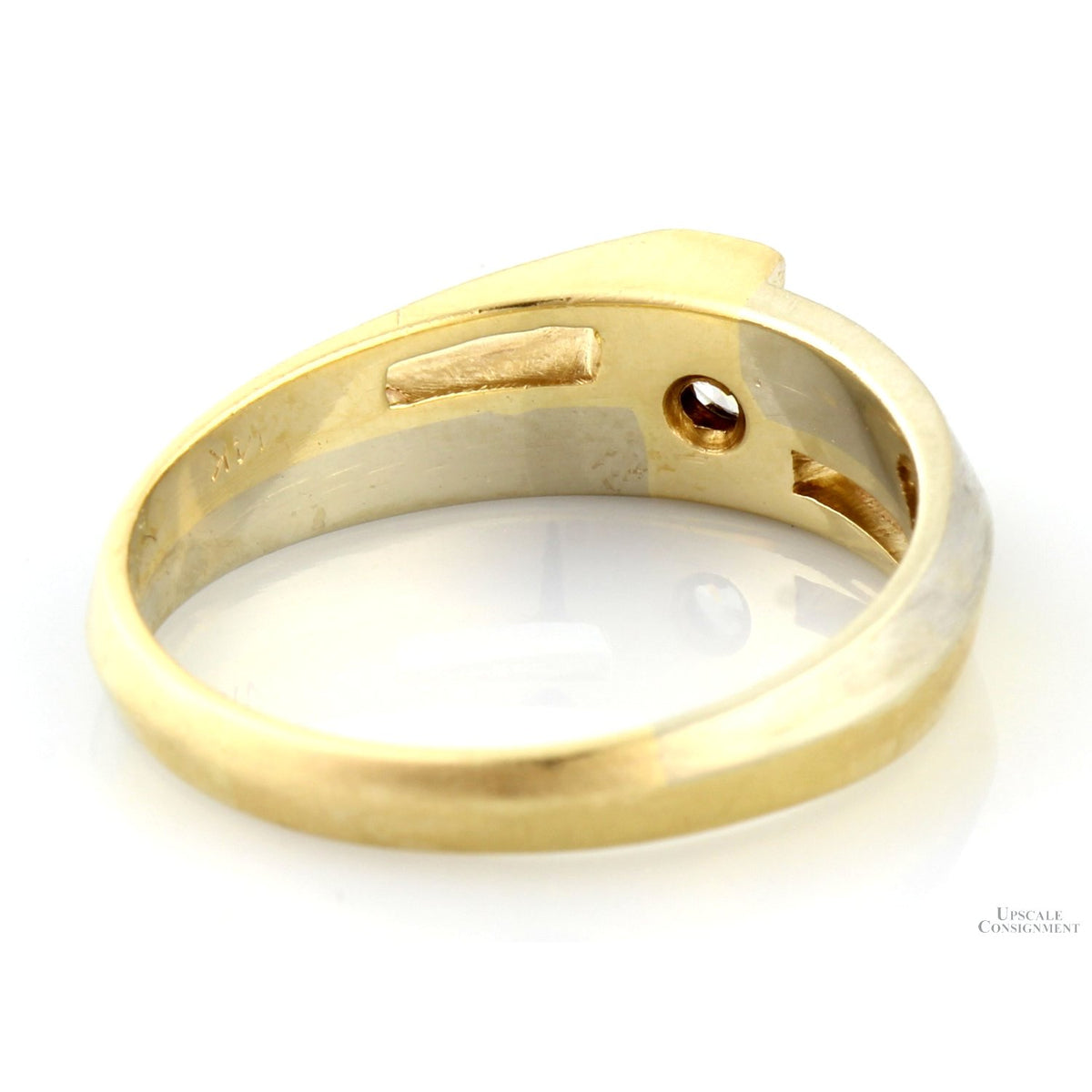 14K Two-Tone Gold Men’s .50 ctw Diamond Band – Sculptural Design