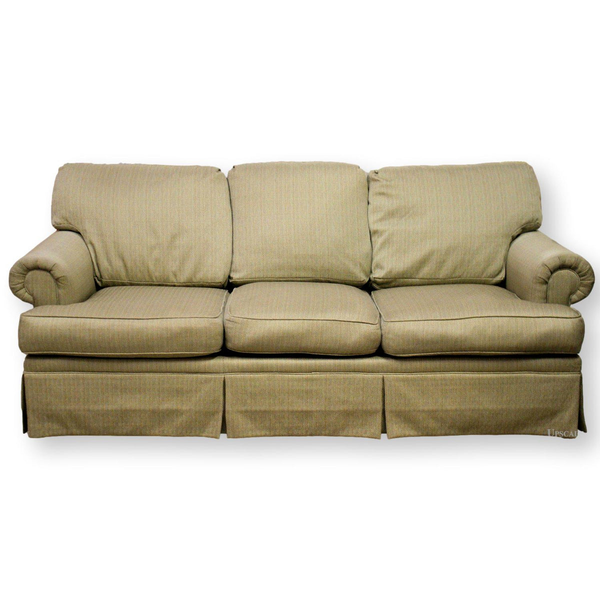 Woodmark Green Skirted Sofa