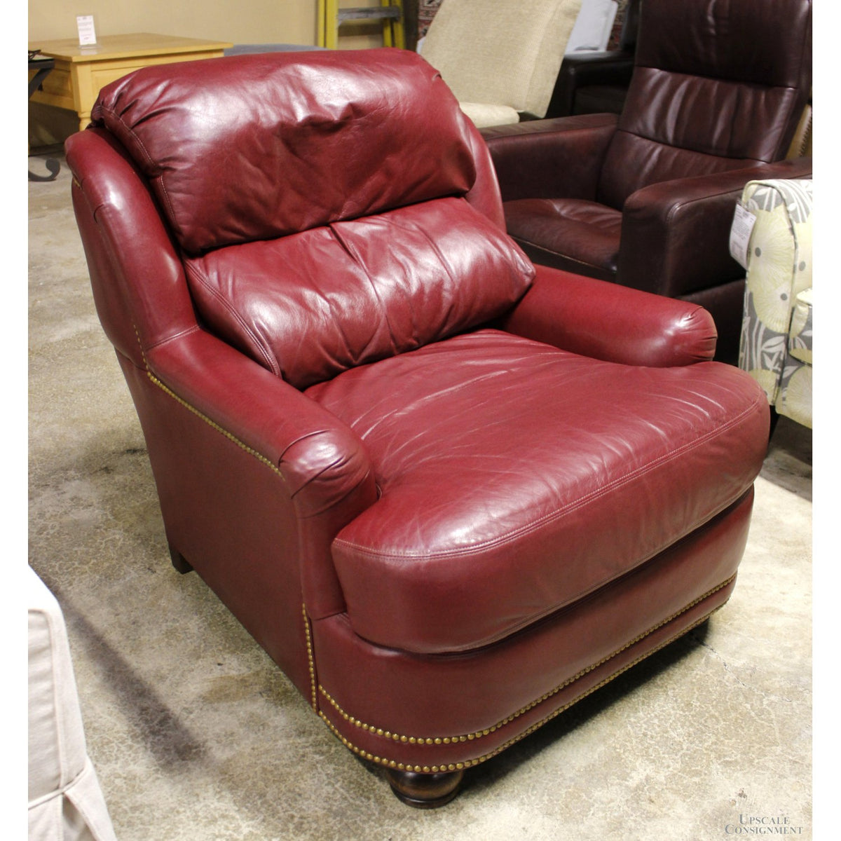 Hancock & Moore Red Leather Club Chair