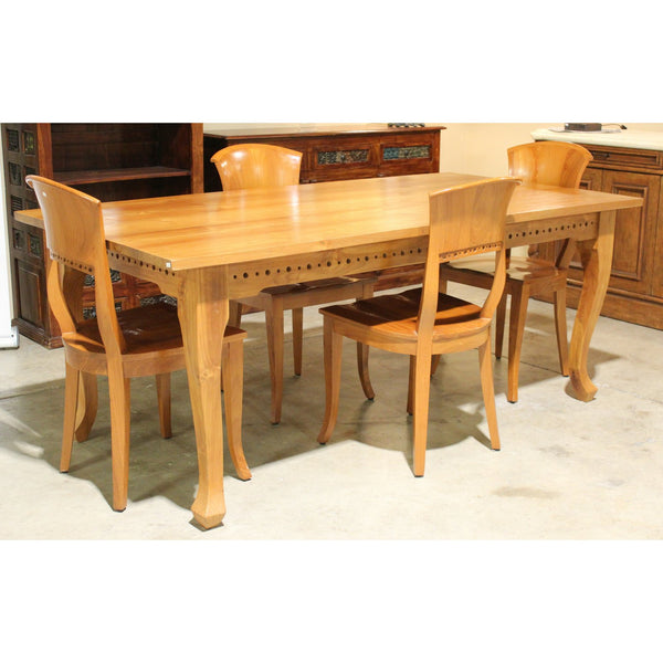 Solid Teak Dining Table w/4 Teak Chairs