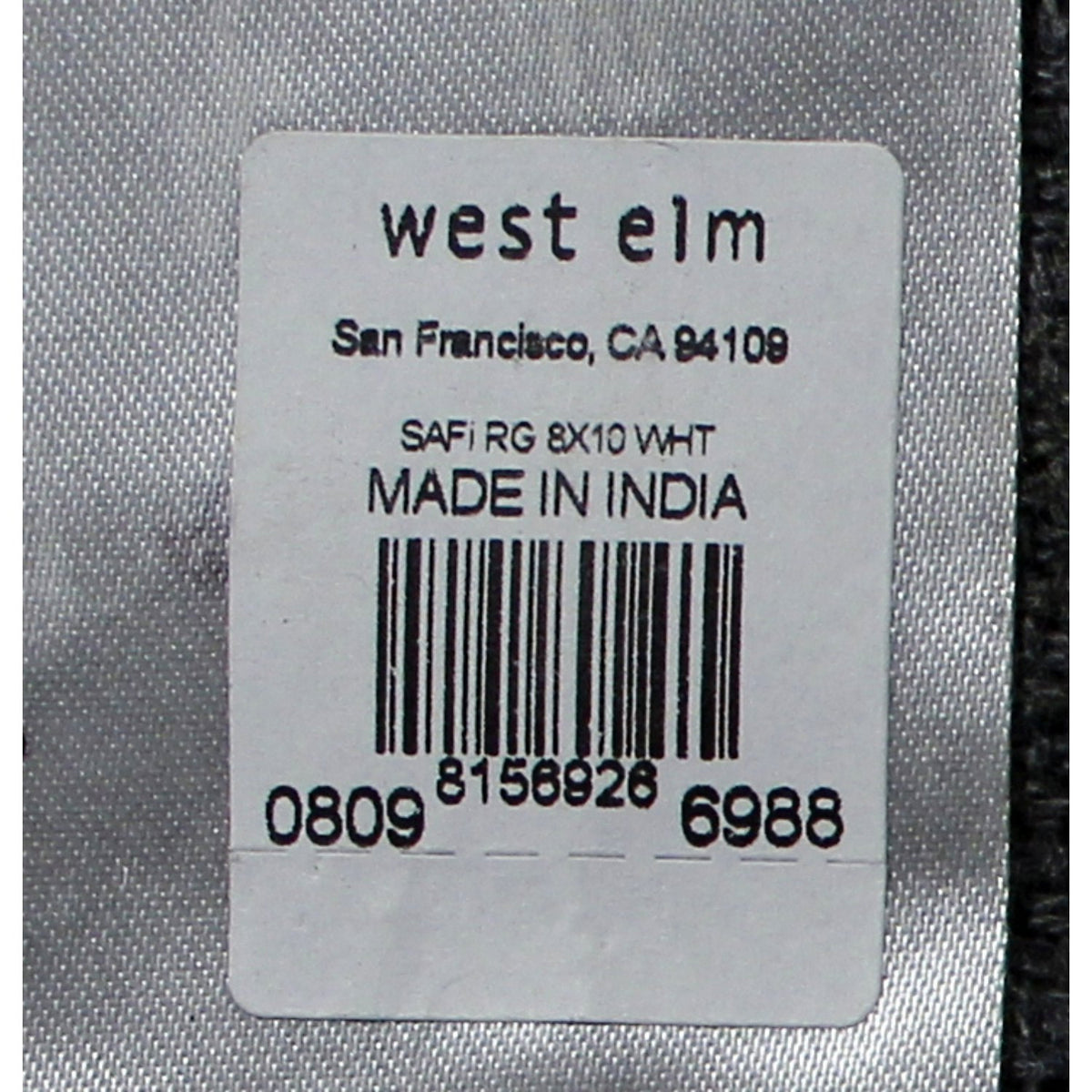West Elm 8' X 10' White Safi Tapis Area Rug