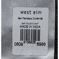 West Elm 8' X 10' White Safi Tapis Area Rug