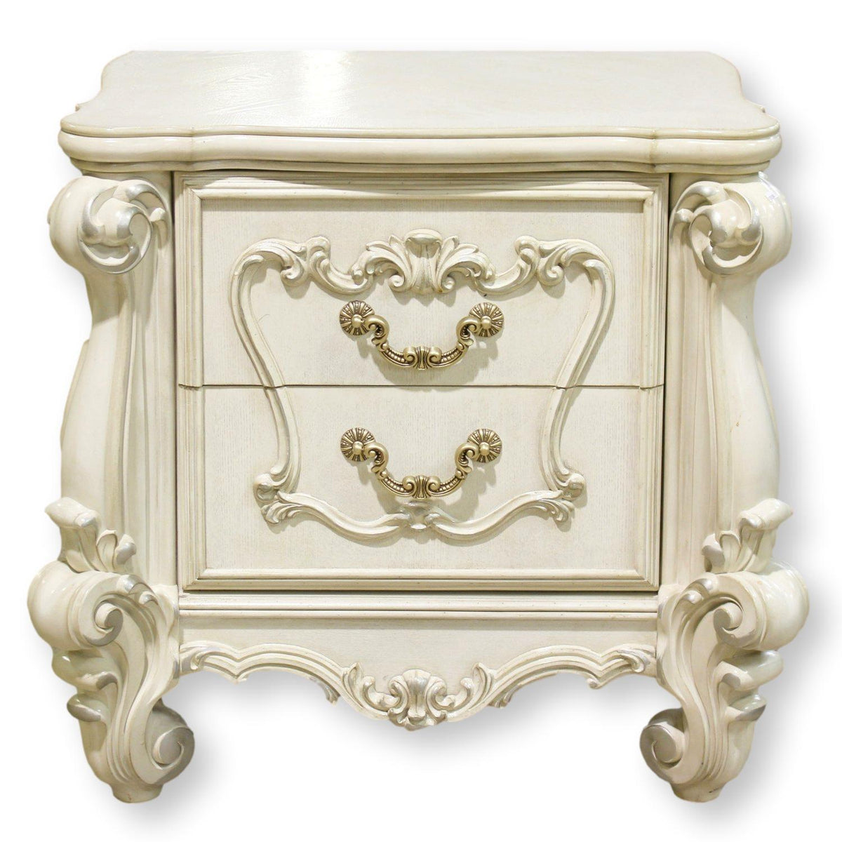 Acme Furniture White 2 Drawer Nightstand