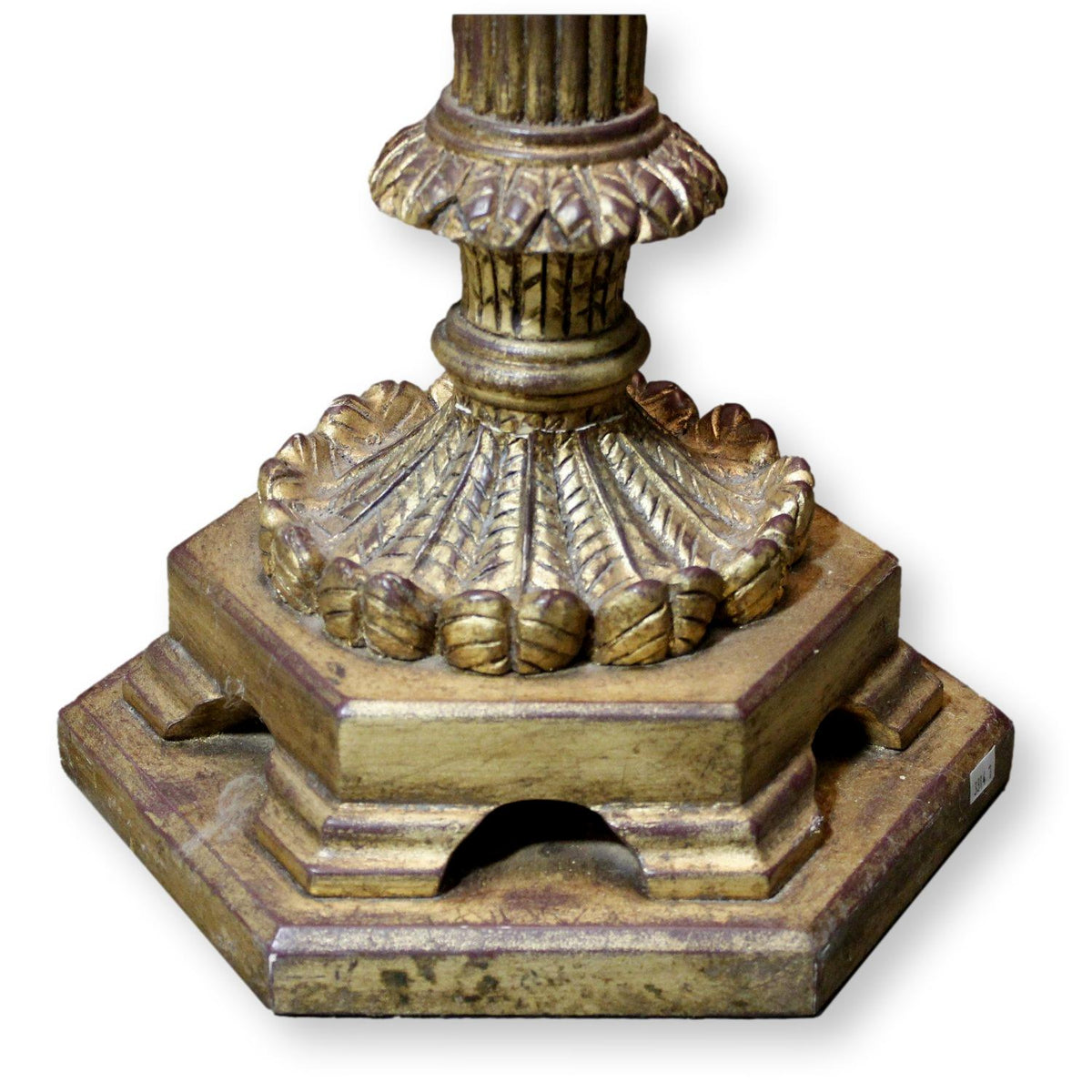 Gold Reeded Floor Lamp
