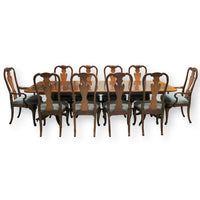 Hekman Flame Mahogany Dining Table w/10 Chairs