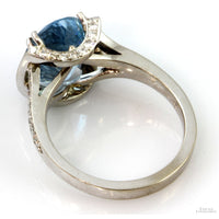 3.51ct Aquamarine & .42ctw Diamond 18K White Gold Ring