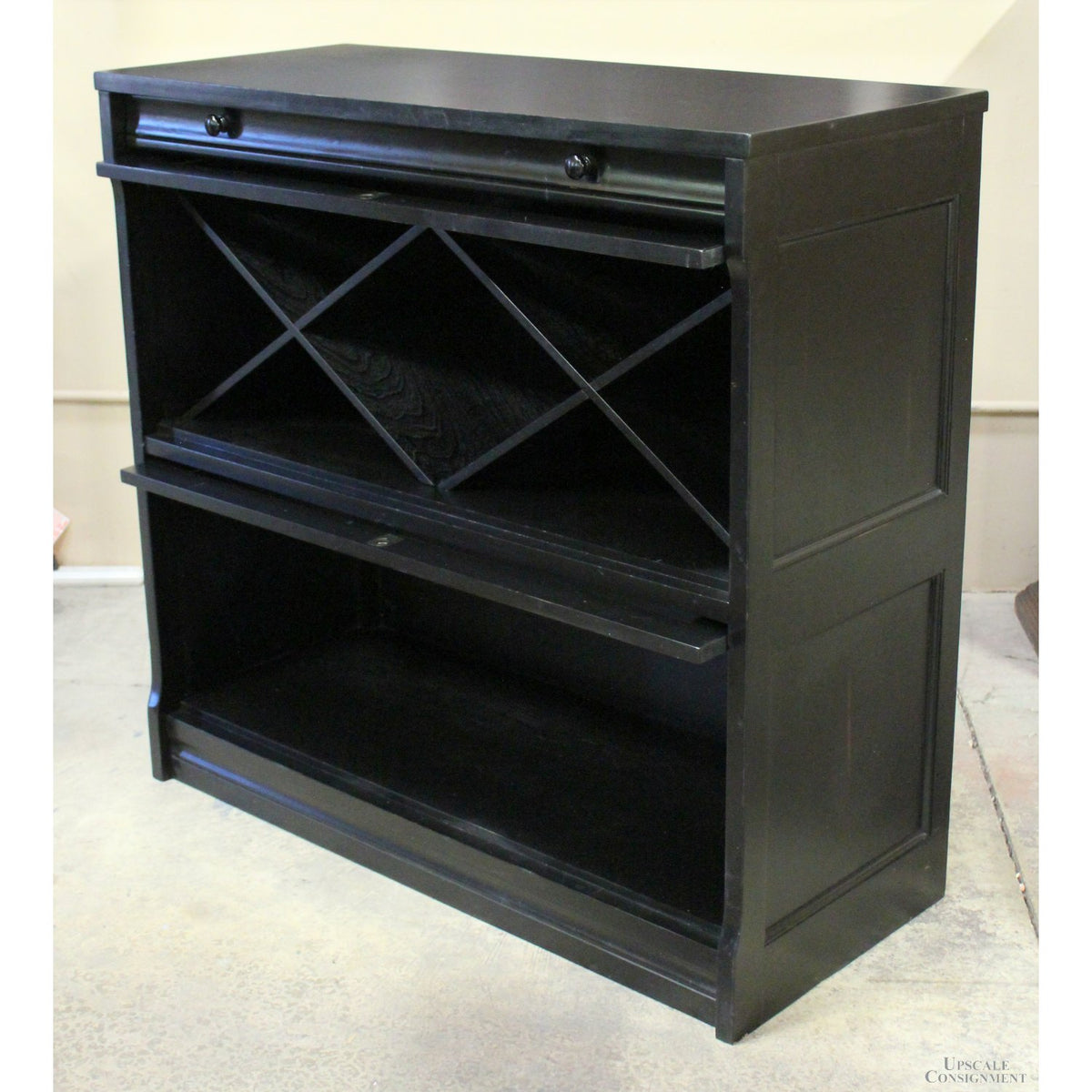Coaster Furniture Black Barrister Style Wine Cabinet