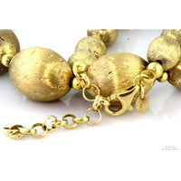 Italian Embraced Stardust Bead Necklace - !4K Gold Vermeil