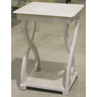 Brushed White Accent Table