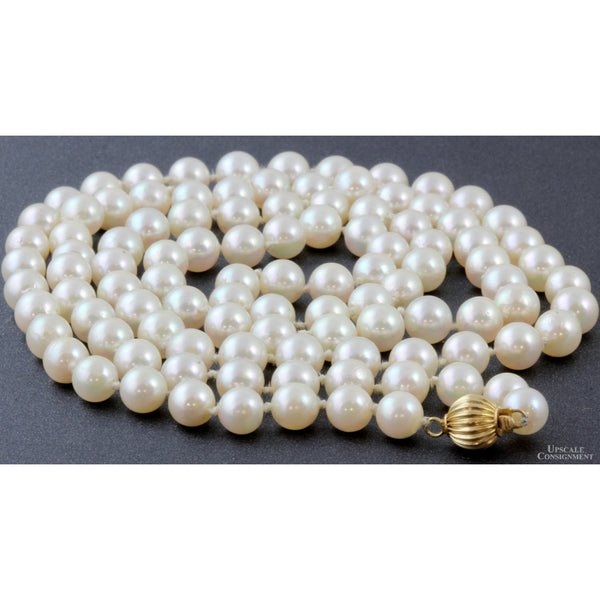 30" Opera Length Akoya Pearl Strand Necklace