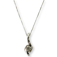 Sirana Collection 14K White Gold .25ct Diamond Pendant Necklace