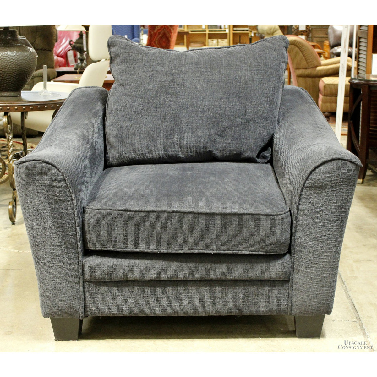 Haining Dark Blue Arm Chair
