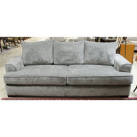 Gray Chenille Sofa w/Throw Pillows