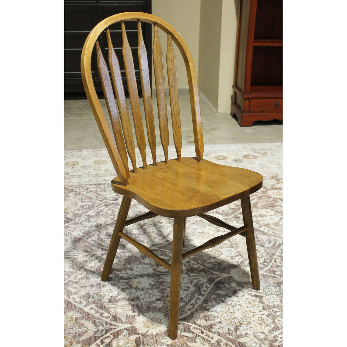 A-America Oval Oak Dining Table w/6 Spindle Chairs