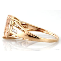 1.73ct Morganite Solitaire & Diamond 10K Rose Gold Ring
