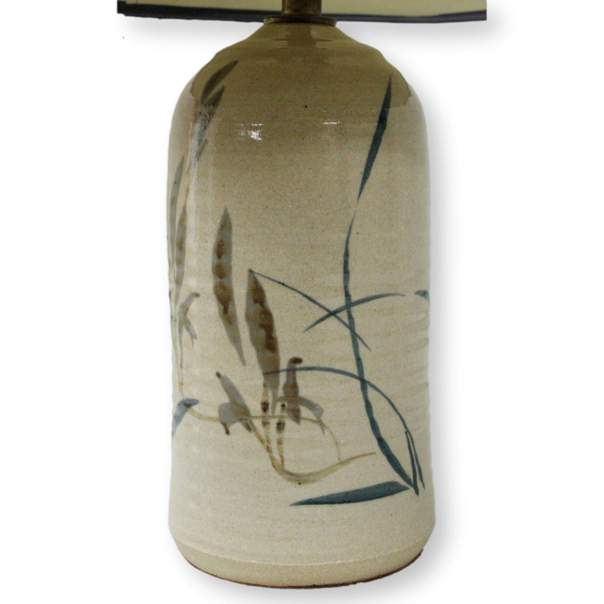 Ceramic Table Lamp w/Blue Shade