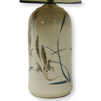 Ceramic Table Lamp w/Blue Shade
