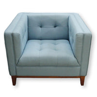 Gus Modern Turquoise Tufted Arm Chair