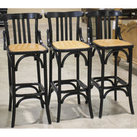 Williams Sonoma Trio of Black Bar Stools