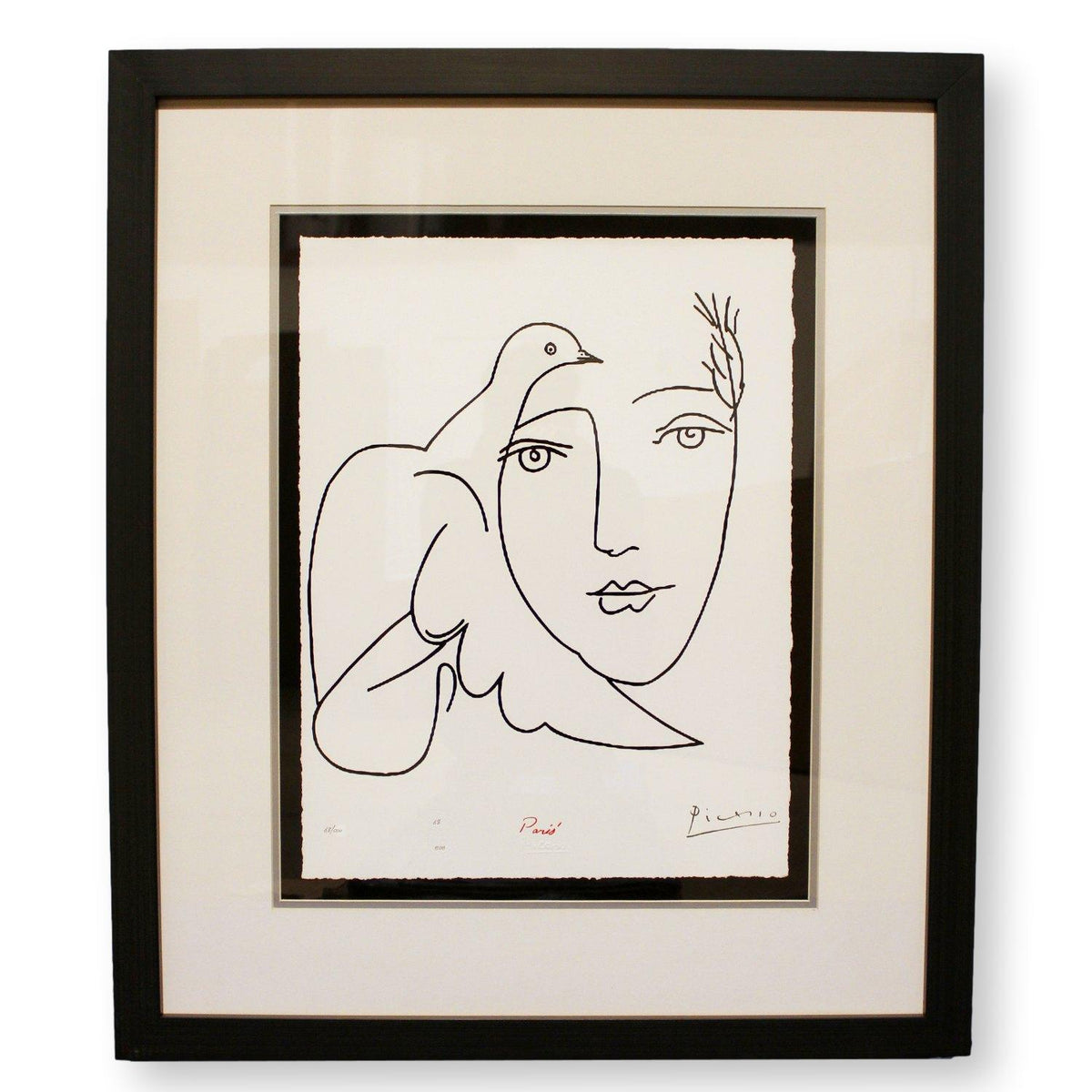 Gallery Framed Art Print 'Dove and Face' By Pablo Picasso