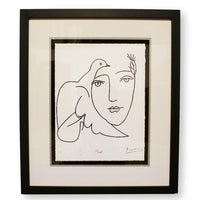Gallery Framed Art Print 'Dove and Face' By Pablo Picasso