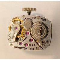 Exquisite 1940s Platinum 3.25ctw Diamond Hamilton Art Deco Watch