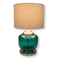 Green Glass Table Lamp