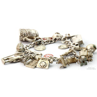 Sterling Silver Charm Bracelet & Mixed Silver-Silver Tone Charms