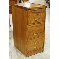 3 Drawer Oak File Cabinet