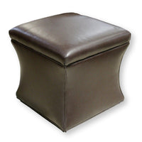 Vanguard Square Brown Leather Ottoman