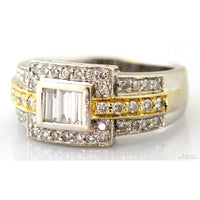 Le Vian 18K Two-Tone .73ctw Diamond Belt Buckle Ring