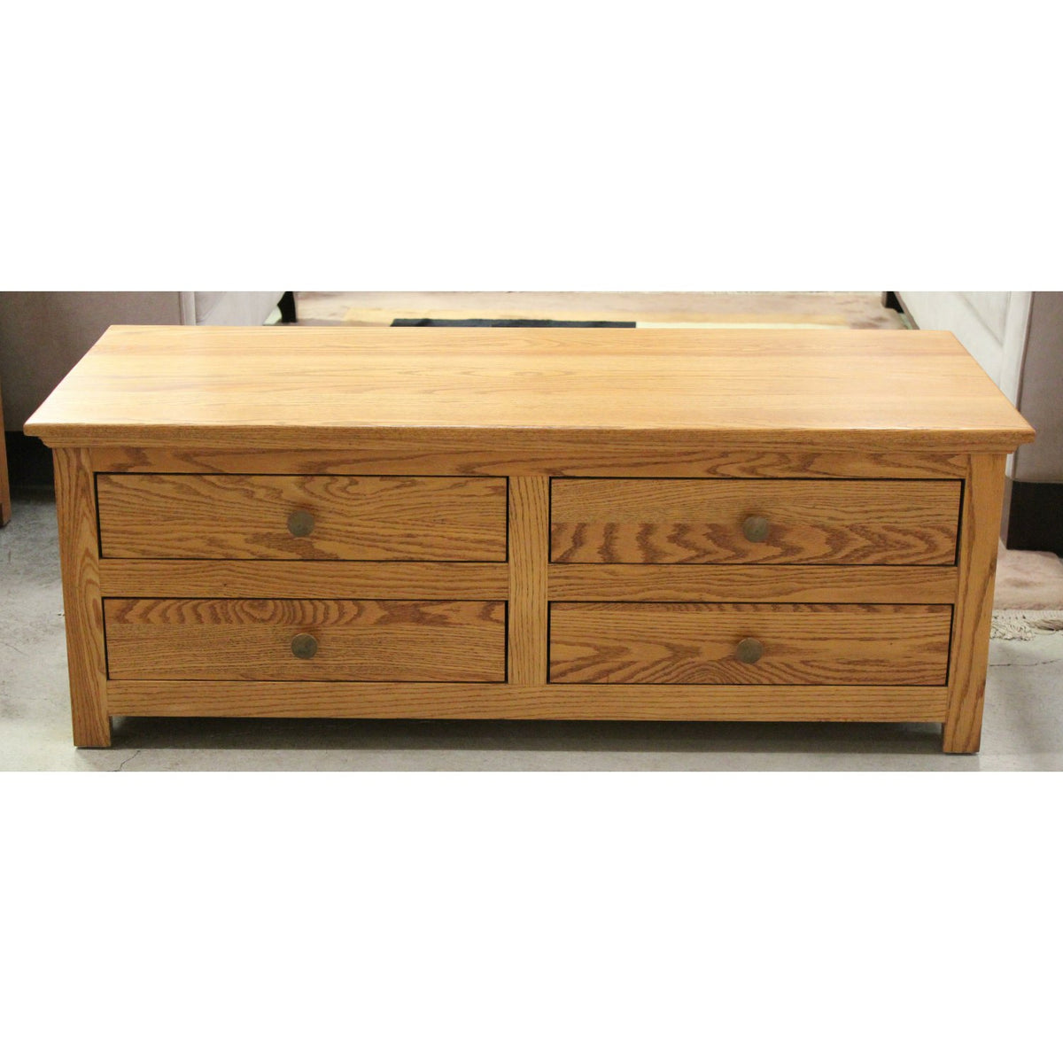 Oak Four Drawer Coffee Table
