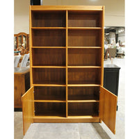 Teak Double Bookcase w/Cabinet
