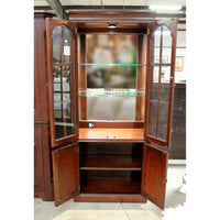 Lighted Mahogany Display Cabinet