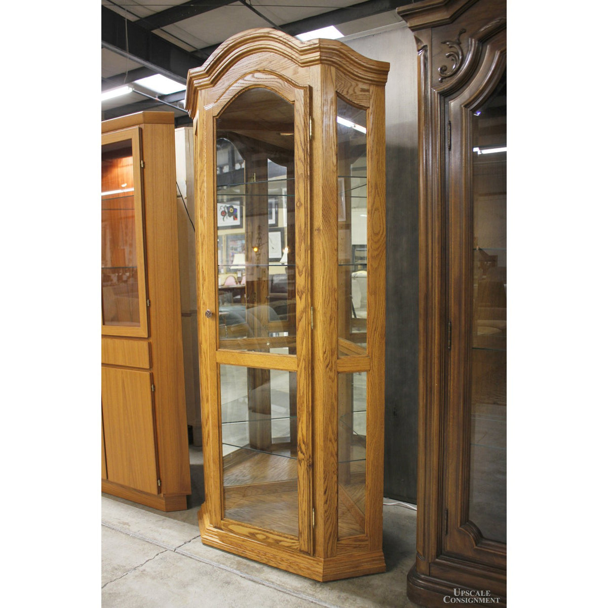 Parker House Oak Corner Curio Cabinet