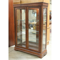 Lighted Mahogany Display Cabinet