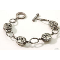 EFFY 18K Gold & Sterling Silver Smoky Quartz Link Bracelet