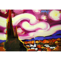 Gallery Framed Art Print 'Rainbow Starry Night' By Peter Max