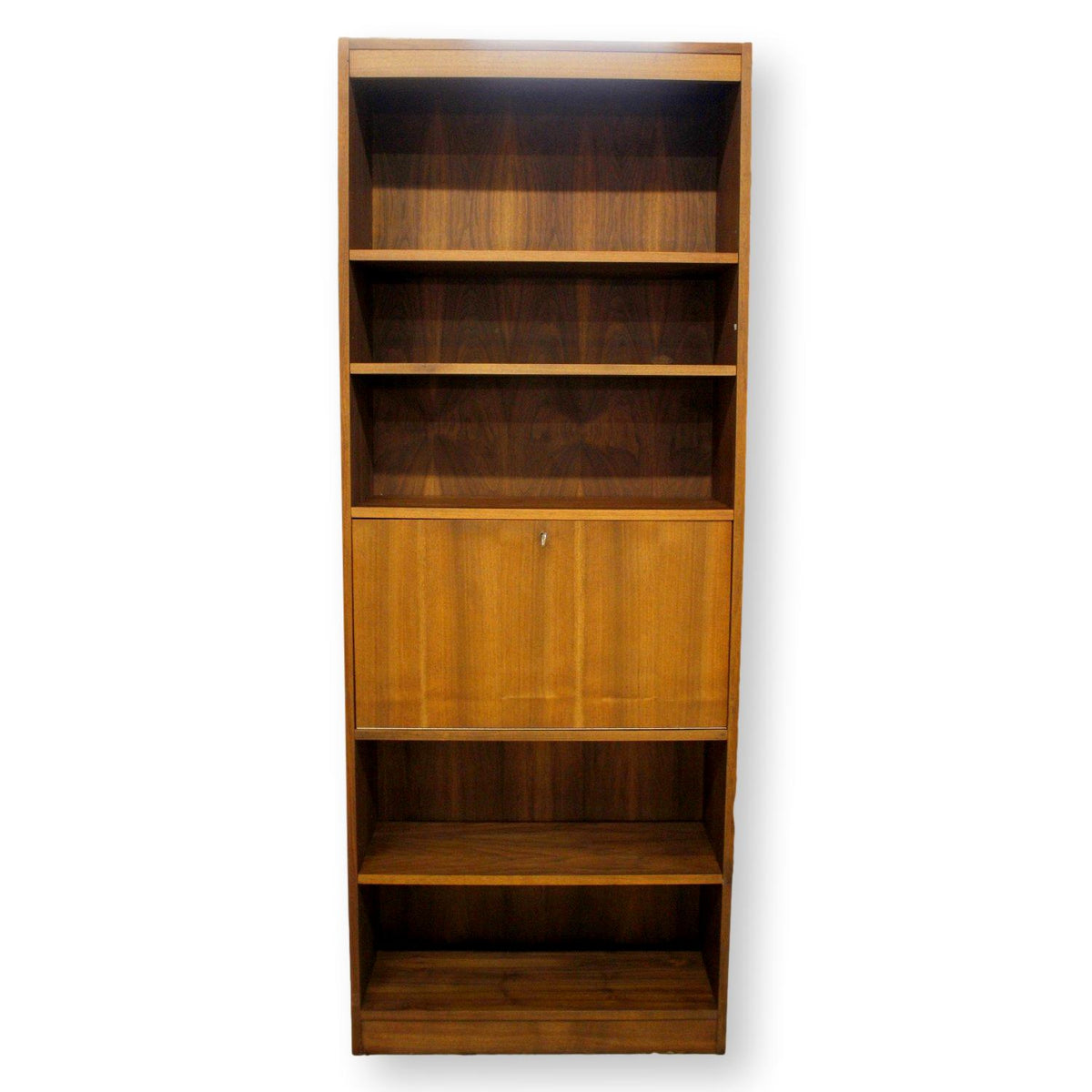 MCM Walnut Bookcase w/Drop Front