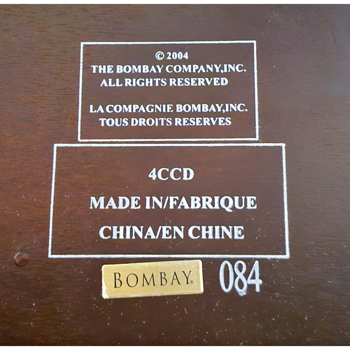 Demilune Table w/Gold Accents