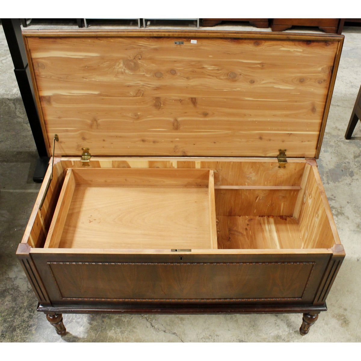 Vintage Walnut Cedar Lined Blanket Chest
